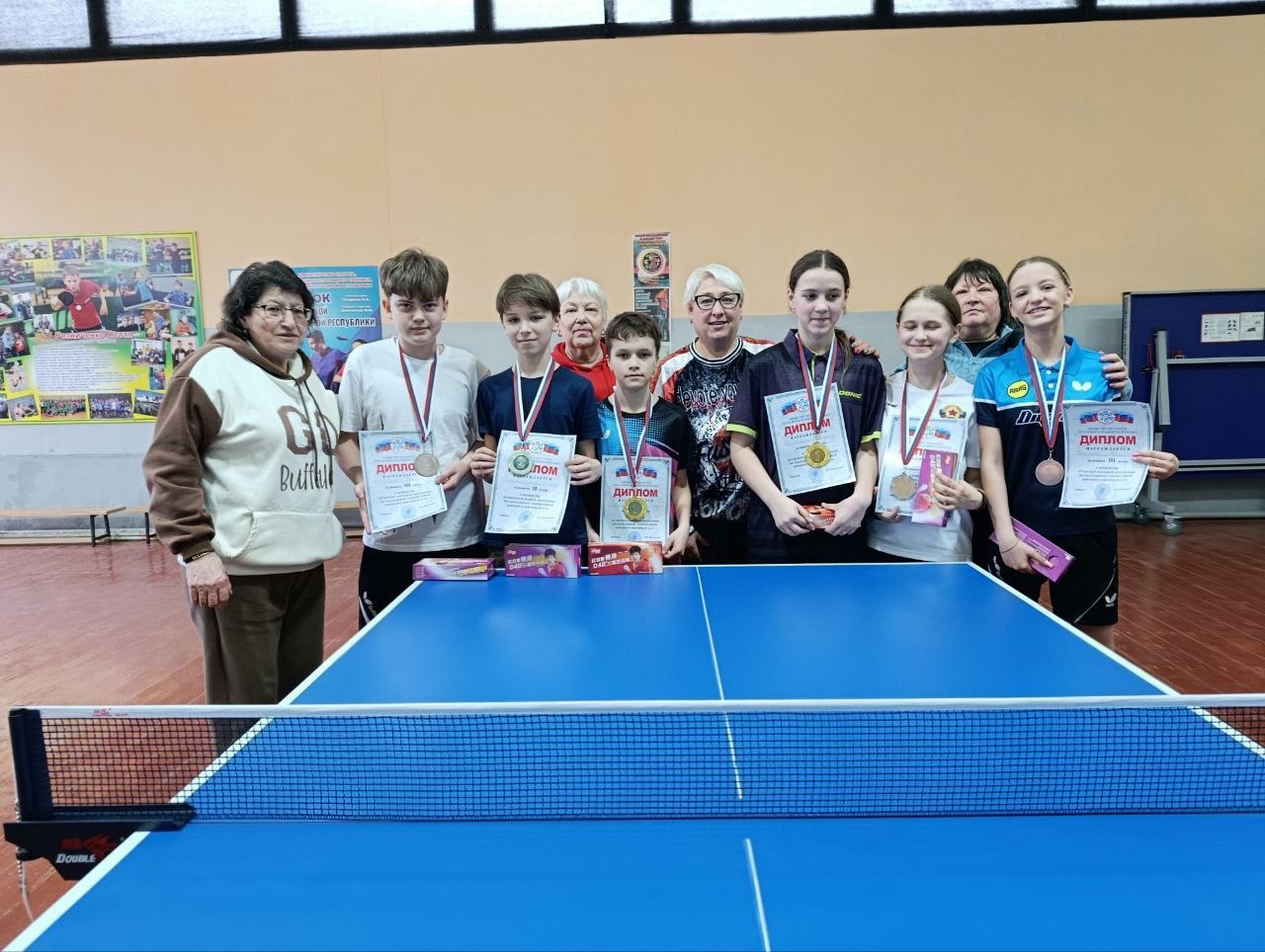 21 марта прошло Первенство ЛНР по настольному теннису среди девушек и юношей до 16 лет