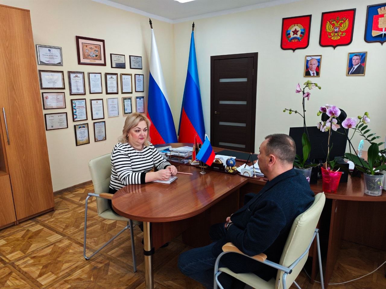 Светлана Гребенькова: Состоялась рабочая встреча с генеральным директором ГУП ЛНР "Луганская тепловая организация" Алексеем Сергеевичем Симагановым